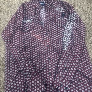 Wrangler Burgundy Patterned Shirt